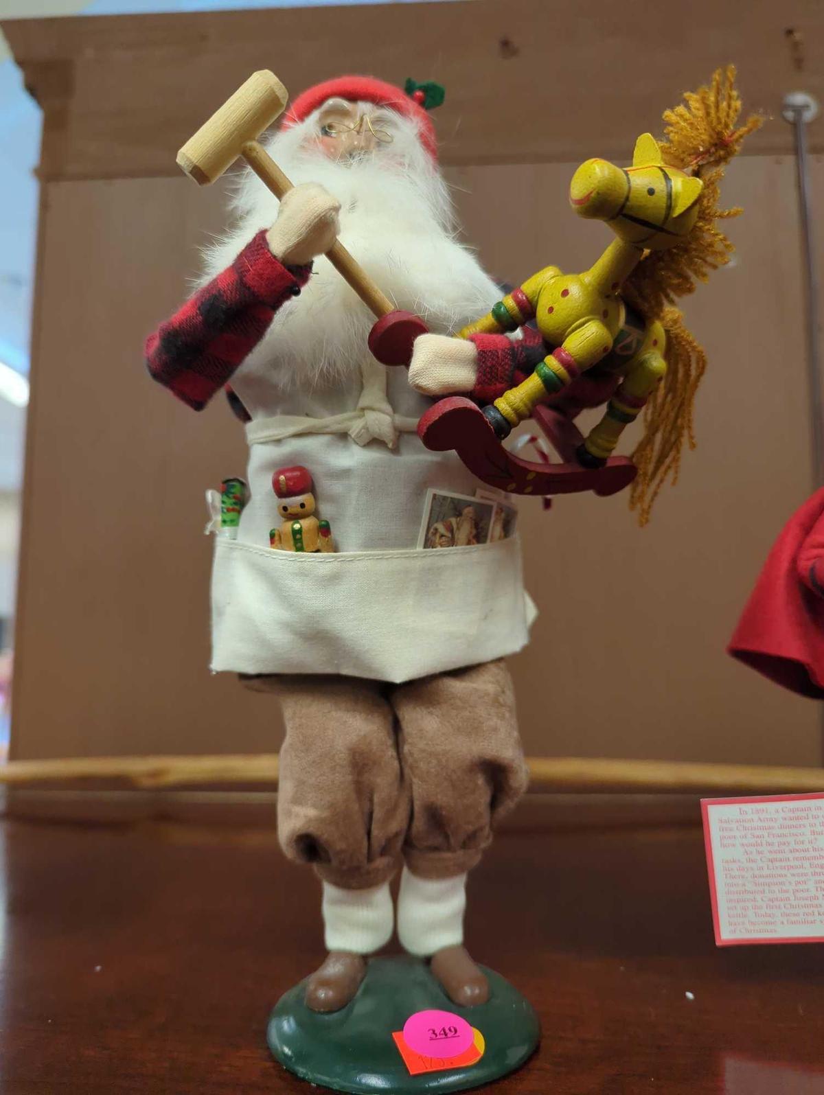 Vintage Carolers 1992 Byers Choice LTD Retired Doll Santa Toy Maker 13"T , What you see in photos is