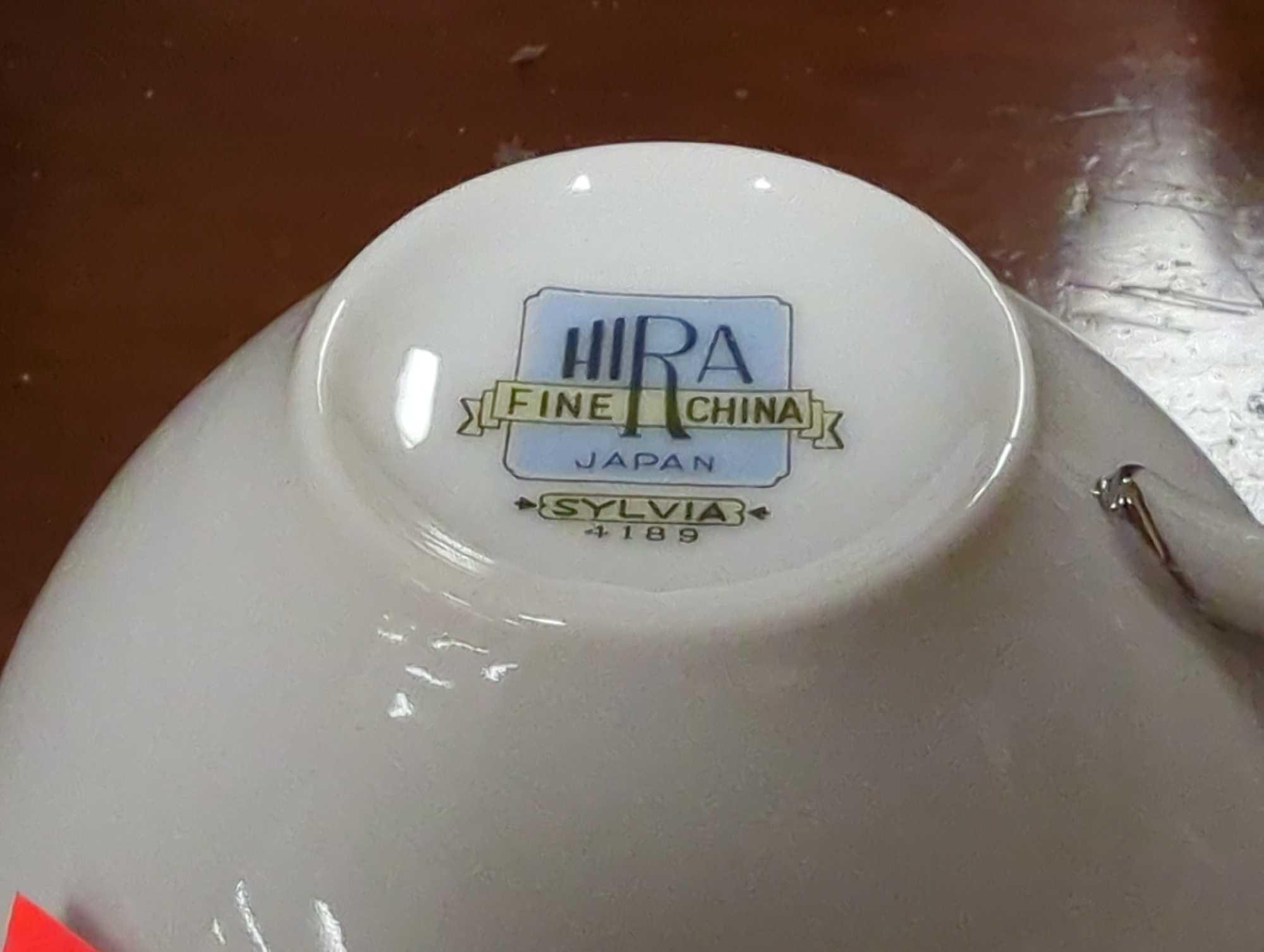 Lot of 3 Hira Finale China Sylvia 4189 Flat Cups, What you see in photos is what you will receive