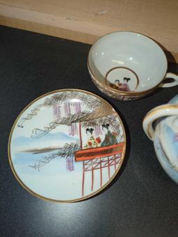 Shelf Lot of Assorted Items to Include, Vintage Made in Occupied Japan ARDALT with Geisha and