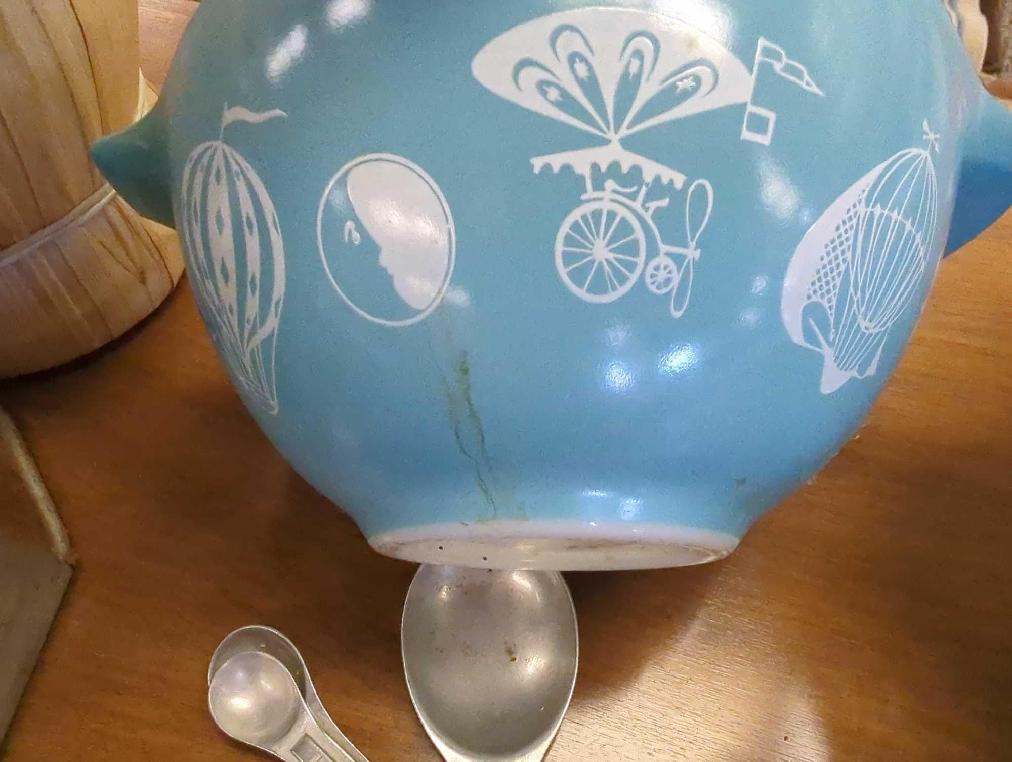 Lot of Assorted Items to Include, Acme Egg Grading Scale Has Some Signs Of Aging, Vintage Pyrex 441
