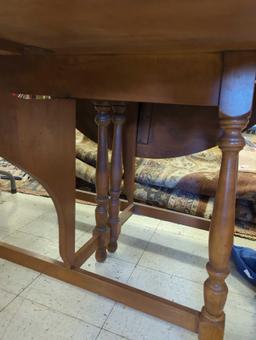 Maple Gateleg Drop Leaf Dining Table, Has Some Minor Scratches Measure Approximately (Open) 54 in x