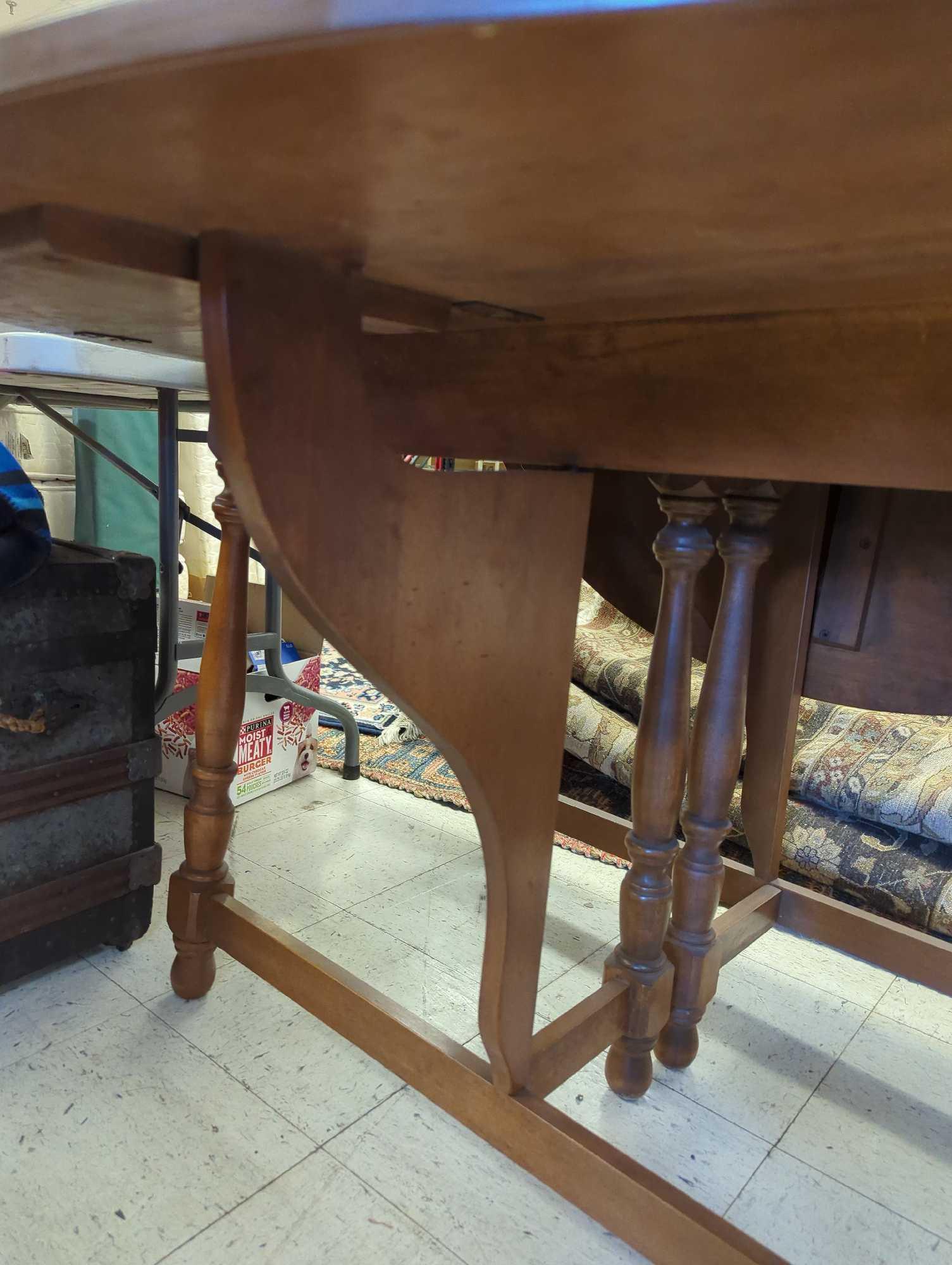 Maple Gateleg Drop Leaf Dining Table, Has Some Minor Scratches Measure Approximately (Open) 54 in x