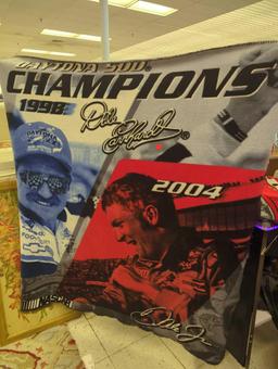 Lot of 2 Nascar Throw Blankets, Appears to be in Good Condition, What You See in the Photos is