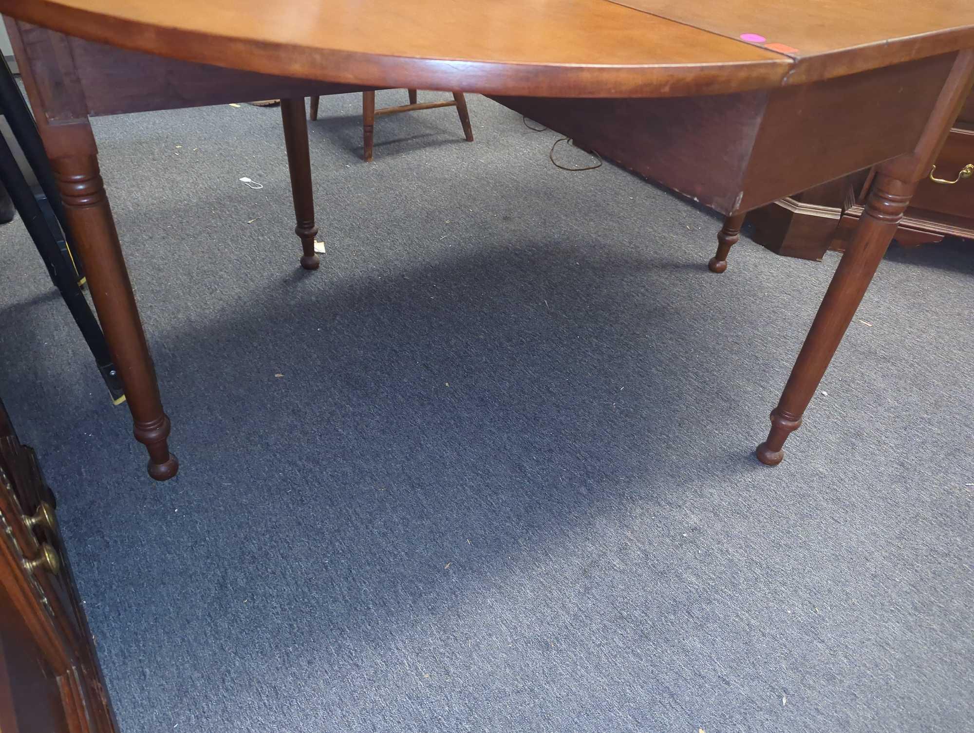 Colonial Style Maple Drop Leaf Dining Table, Legs Move to Hold Up Leafs, Approximate Dimensions