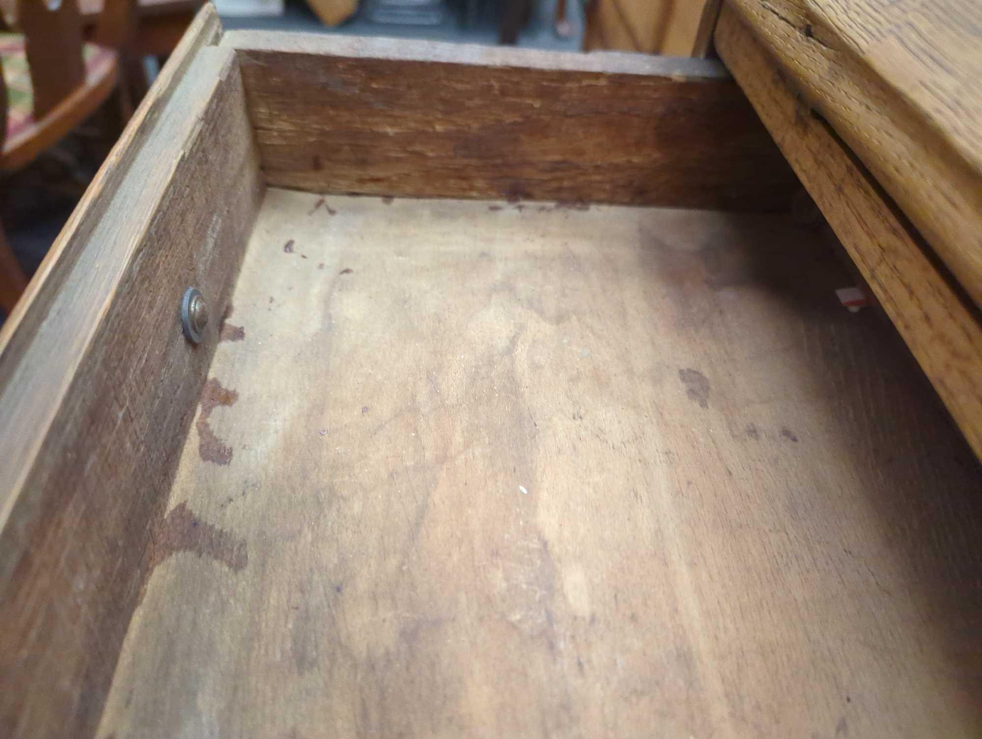 Desk Secretary Antique Drawer Shelf Colonial Book, Show Some Signs Of Aging Has Some Minor Scratches