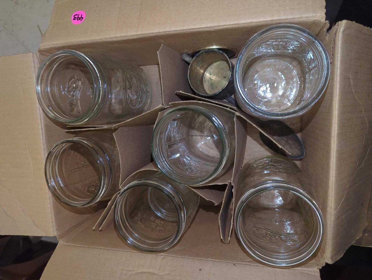 Box of Ball 24 Ounze Canning Jars, No Lids, What You See in the Photos is Exactly What You'll