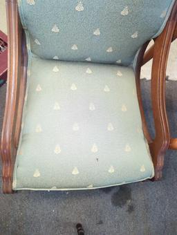 Sage Green Upholstery Accent Chair, Approximate Dimensions - 41" H x 21.5" W x 22" D, Seat Height -
