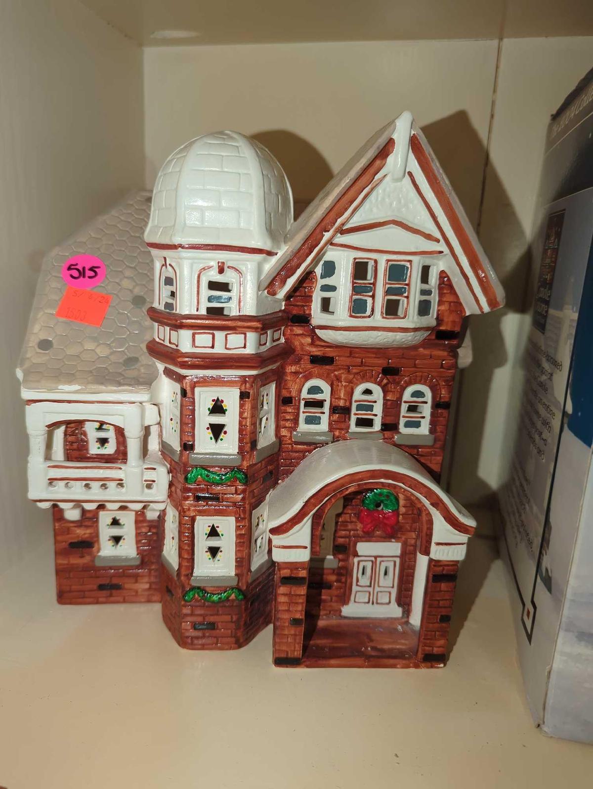 (No Light) Yuletide German Victorian House Lighted 1988 Christmas Village, Retail Price Value $23,