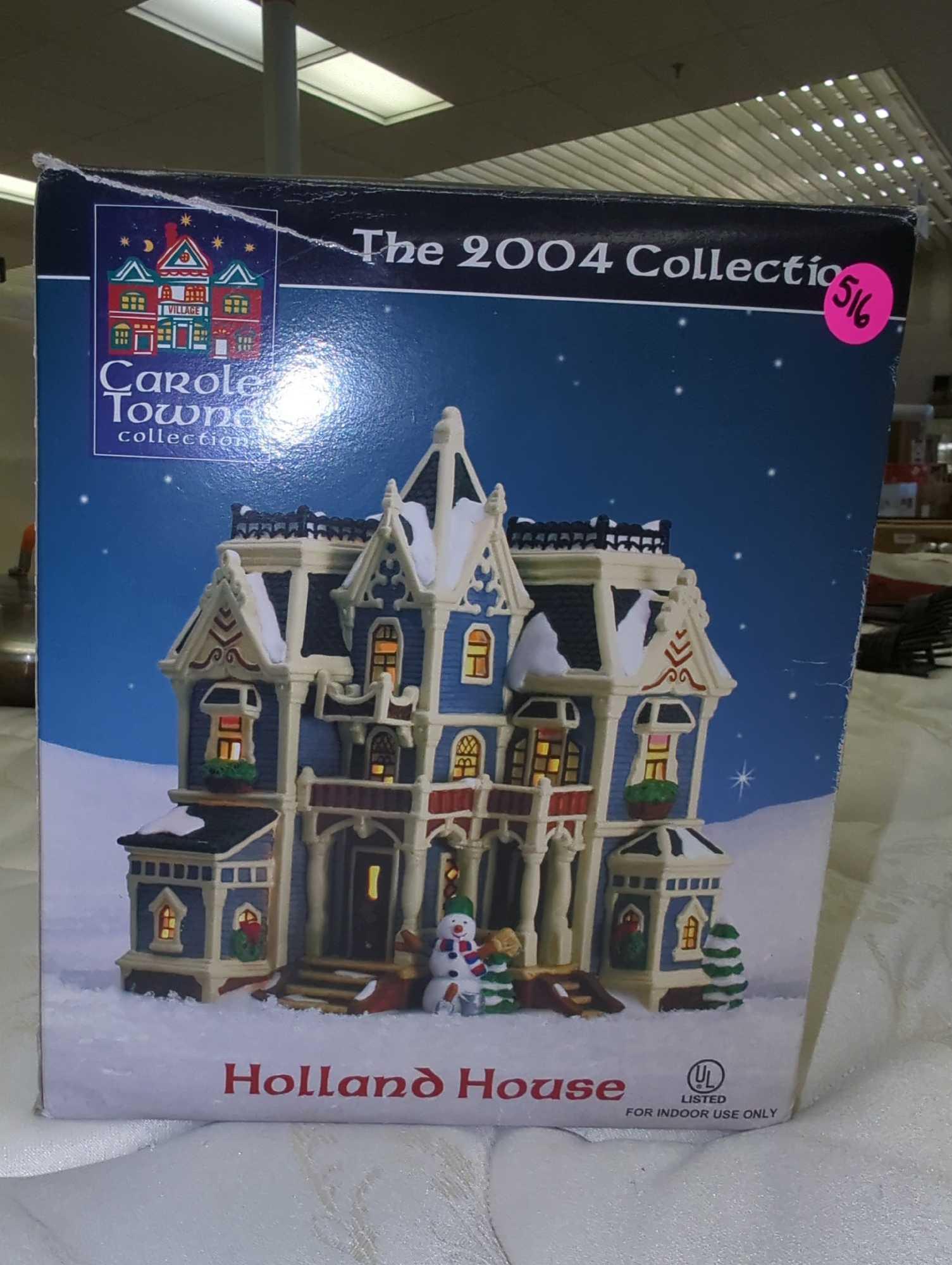 2004 CAROLE TOWNE COLLECTION Porcelain "Holland House" Village House, In Original Box, Retail Price