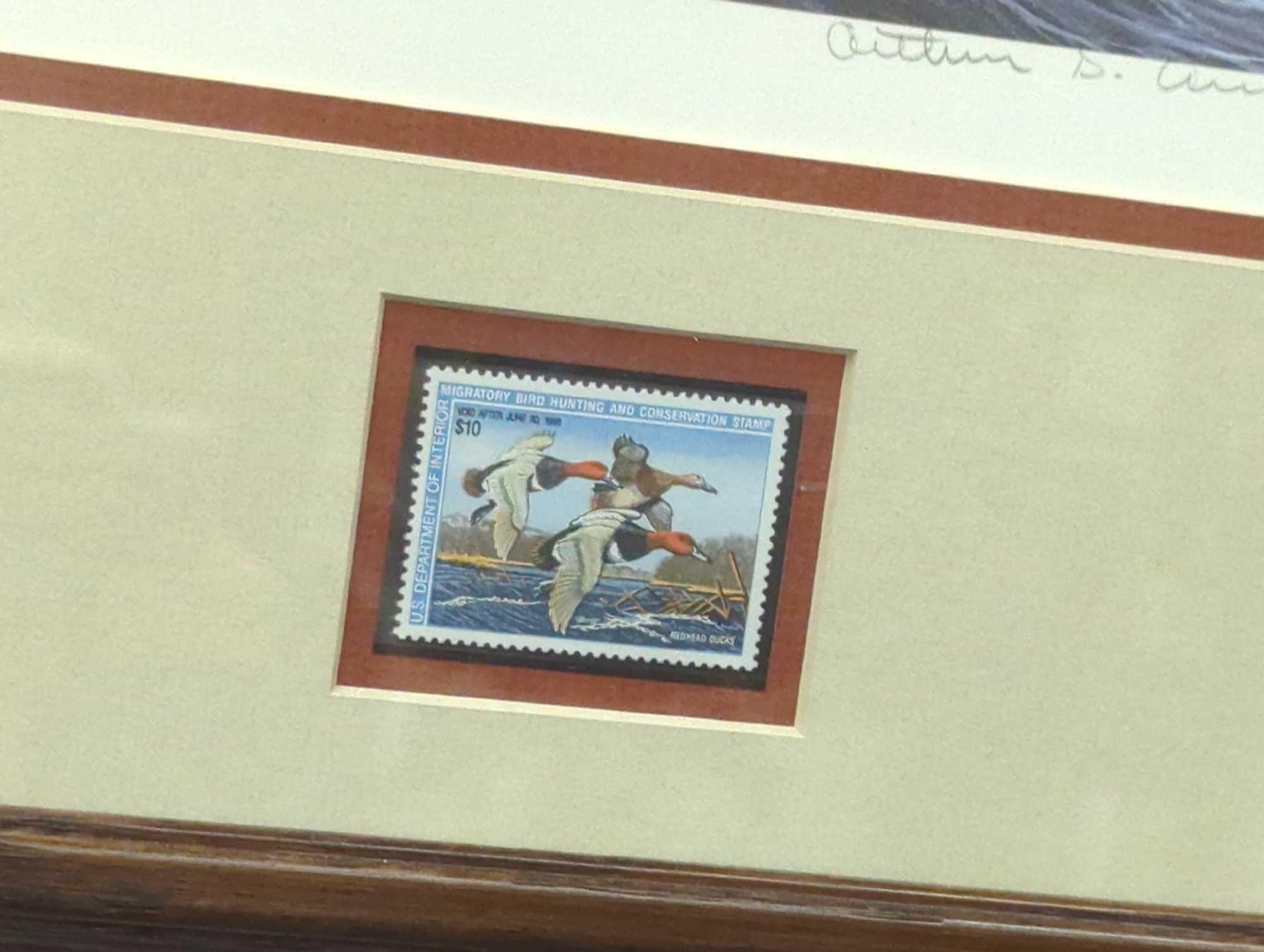 Framed Print of "1987 Federal Duck Stamp Conservation Edition" by Arthur G. Anderson, Included in