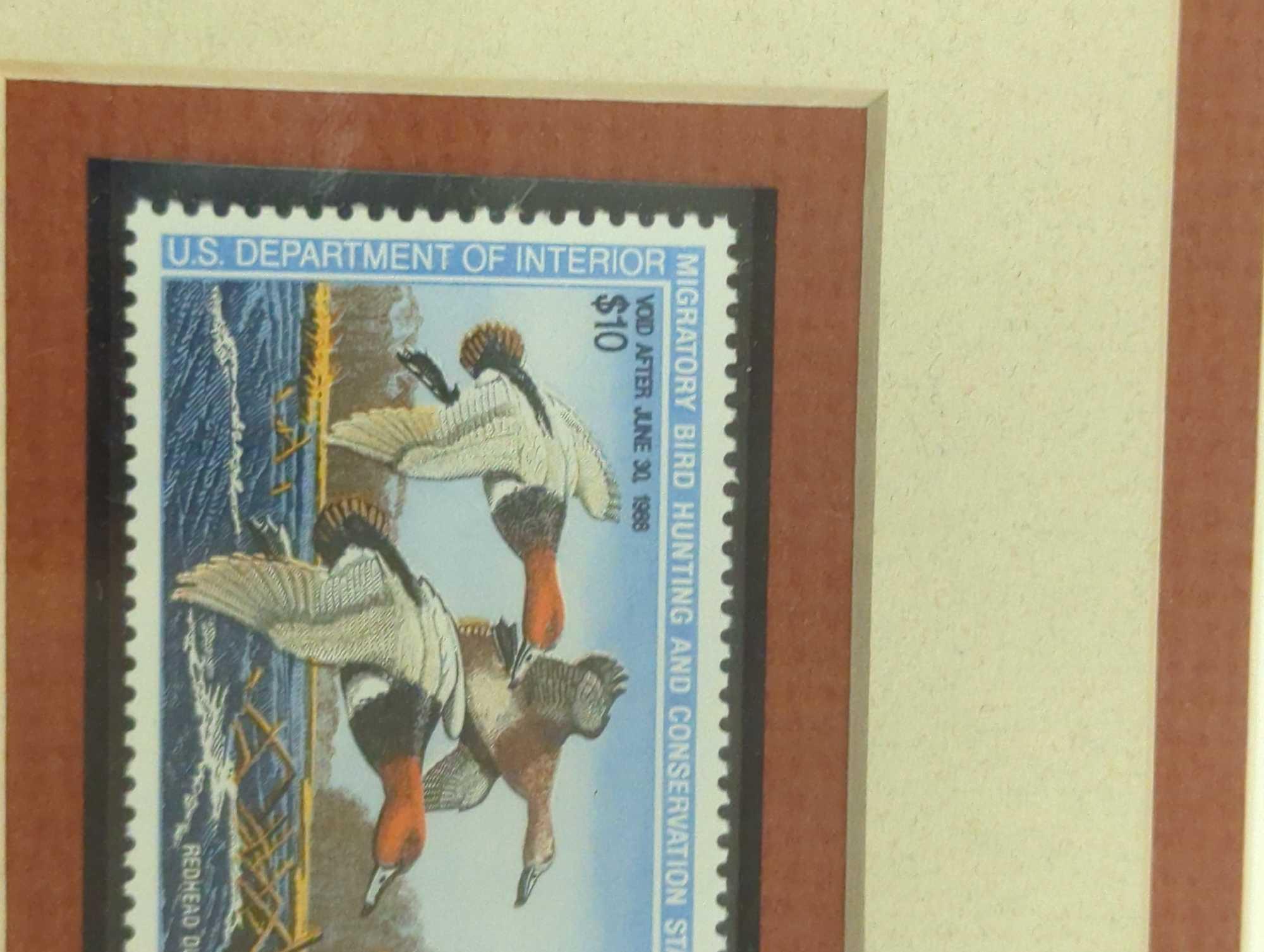 Framed Print of "1987 Federal Duck Stamp Conservation Edition" by Arthur G. Anderson, Included in