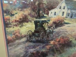 Framed Print of "Horse and Buggy Country" by Lee K. Parkinson, Approximate Dimensions - 22" x 27",