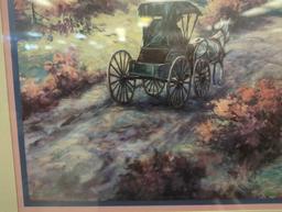 Framed Print of "Horse and Buggy Country" by Lee K. Parkinson, Approximate Dimensions - 22" x 27",