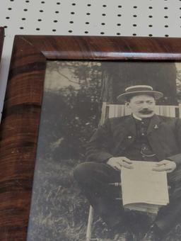 Old Style Photograph Framed in Faux Wood Frame, Approximate Dimensions - 18" x 14", Appears to have
