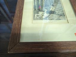 Framed Print of "A Quiet Day in the Woods" by Winslow Homer, Approximate Dimensions - 17" x 14",