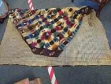 Hand Made Quilt/Throw Blanket Has some Minor Damage Measure Approximately 72 in x 83 in, What you