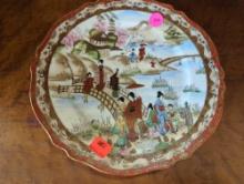 Lot of 3 ANTIQUE JAPANESE HAND DECORATED PORCELAIN PLATE "??" MARKED, ONE PLATE HAS A CHIP, ALL