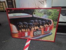 Framed Print of "Rotti Express" by Neville, Approximate Dimensions - 36" x 24", What You See in the