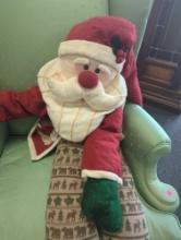 JUMBO PLUSH SANTA CLAUS 55" IN LENGTH - XLARGE MOOSE BEAR PANTS COUNTRY , WHAT YOU SEE IN PHOTO IS