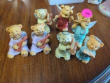 Lot of 7 vintage Angel Teddy Babies Figurines. Comes as is shown in photos. Appears to be used.