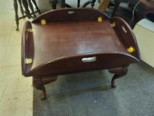 Vintage hinged cherry wood end/coffee table, Also Known As A Butler's Table, Measure Approximately