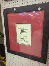Framed Print of "The World is Coiffered by the Mossant Hat" 1924 Ad Print by Chapeau, Approximate