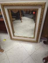 Wall Hanging Mirror with Gold Accents, Approximate Dimensions - 29" x 25", What You See in the