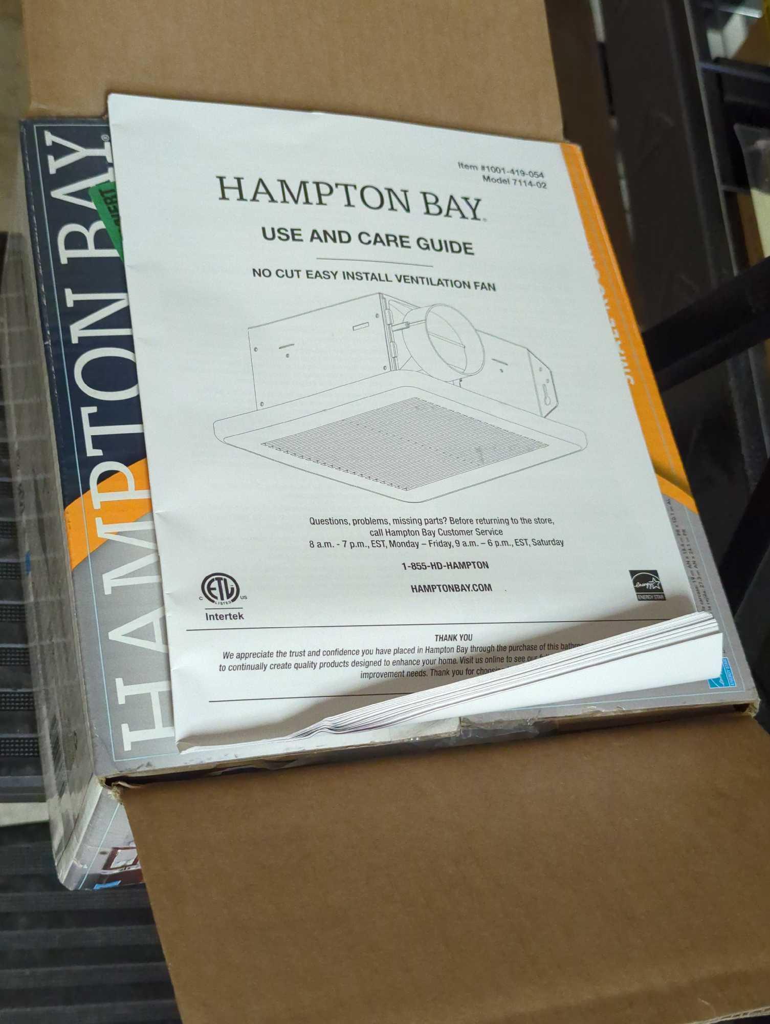 Hampton Bay 50 CFM Wall/Ceiling Mount Roomside Installation Bathroom Exhaust Fan, ENERGY STAR,