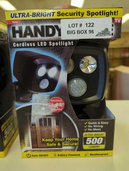 Ontel Handy Brite Ultra-Bright Cordless LED Security Spotlight, 500 Lumens, Motion-Activated,