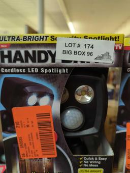 Lot of 2 HANDY BRITE 500 Lumens Multi-Location Cordless Motion-Activated Sensor LED Spotlight,