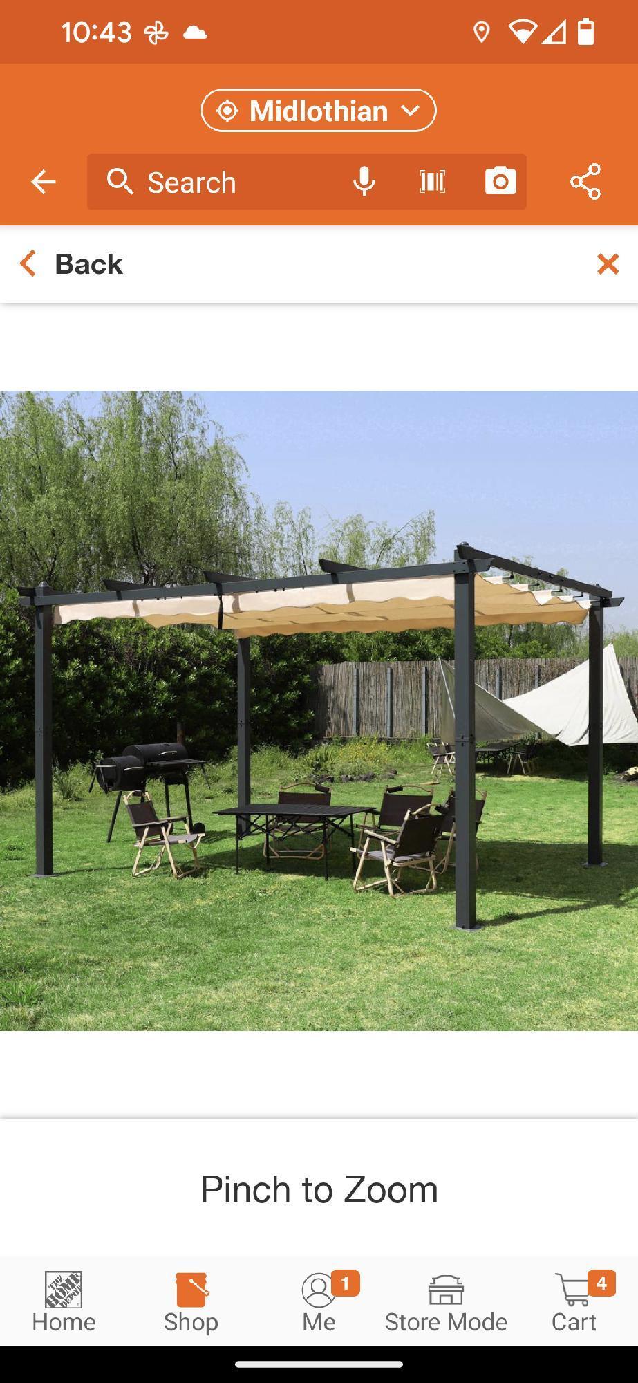 (Heavy Please Bring Own Help) VEIKOUS 10 ft. x 10 ft. Beige Aluminum Outdoor Patio Pergola with