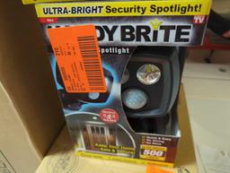 Lot of 2 HANDY BRITE 500 Lumens Multi-Location Cordless Motion-Activated Sensor LED Spotlight,