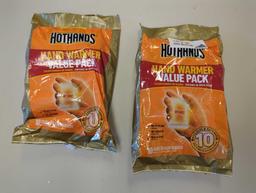 Lot of 2 HotHands Hand Warmer 10-Pair Value Pack, Retail Price $8/Each, Appears to be New in Factory