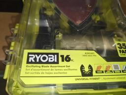 RYOBI 16-Piece Oscillating Multi-Tool Blade Accessory Set, Set Includes: (2) Wood Plunge Blade, (2)