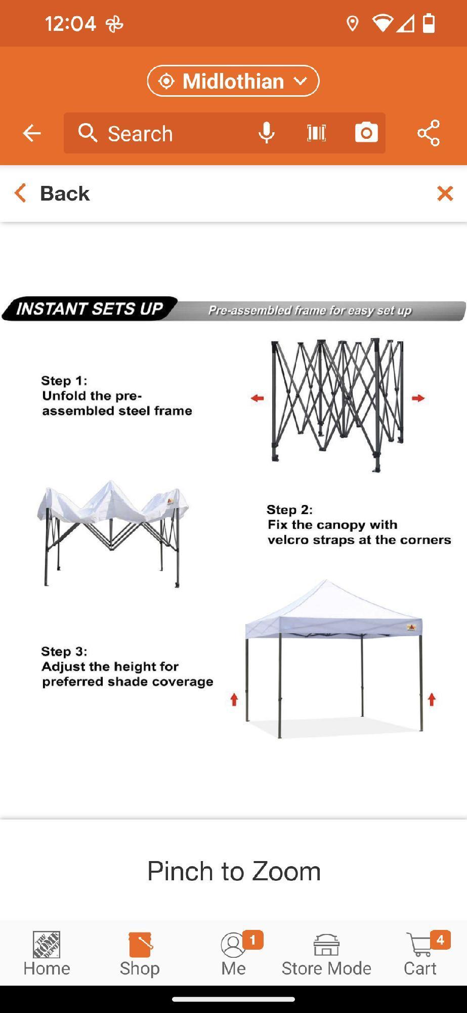 ABCCANOPY Measure Approximately 10 ft. x 10 ft. White Commercial Instant Shade Metal Pop Up Canopy