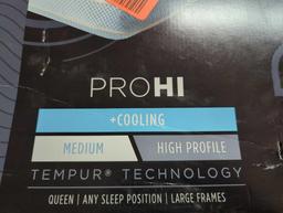 TEMPUR-PEDIC TEMPUR-Adapt ProHi + Cooling Queen Memory Foam Pillow, Appears to be New in Factory