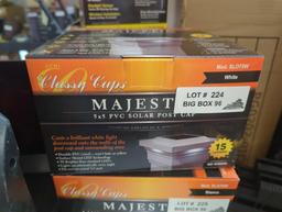CLASSY CAPS Majestic 5 in. x 5 in. Outdoor White Vinyl LED Solar Post Cap, Model SLO75W, Retail