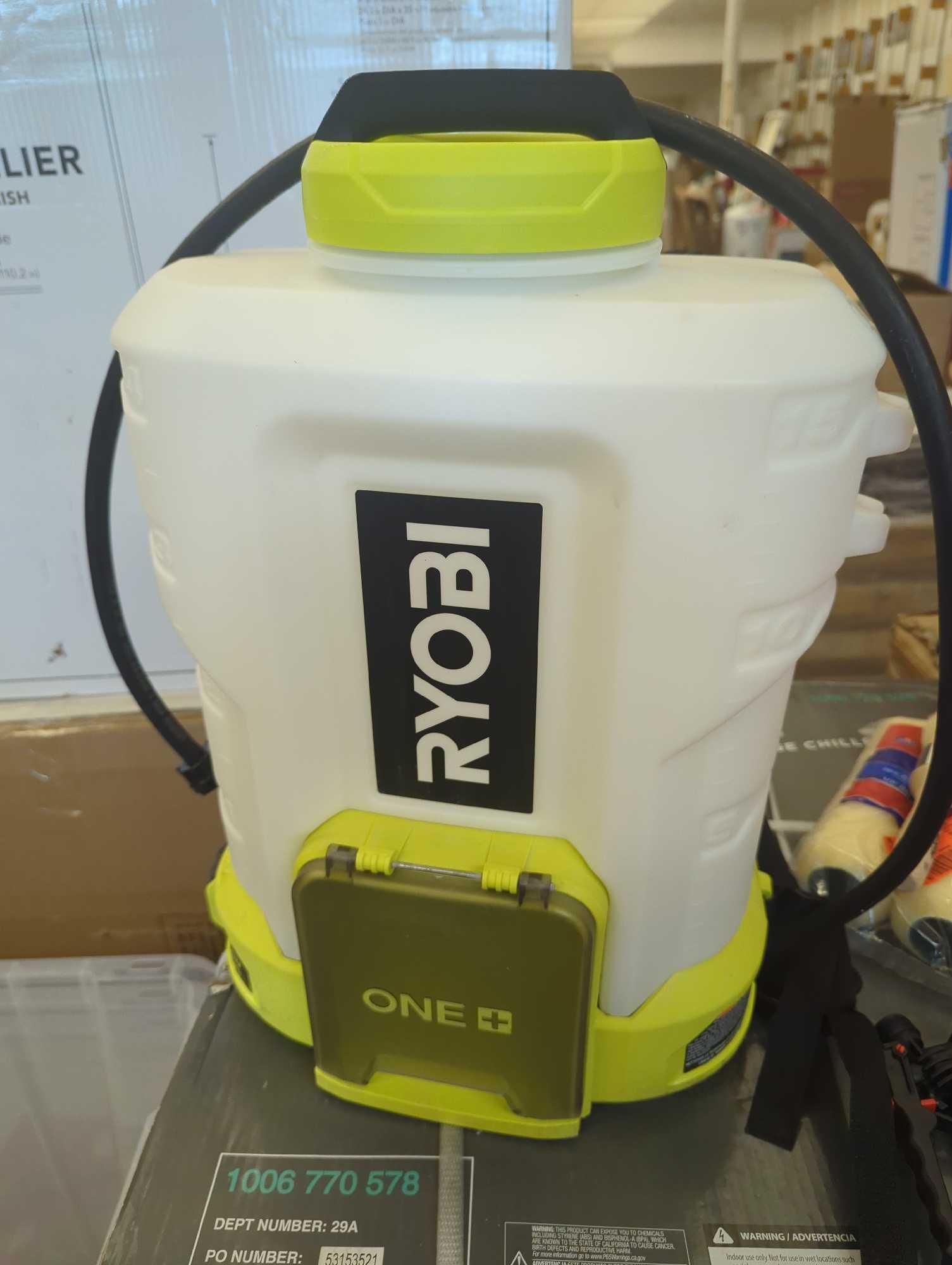 RYOBI (Tool ONLY) ONE+ 18V Cordless Battery 4 Gal. Backpack Chemical Sprayer (Tool ONLY) Model