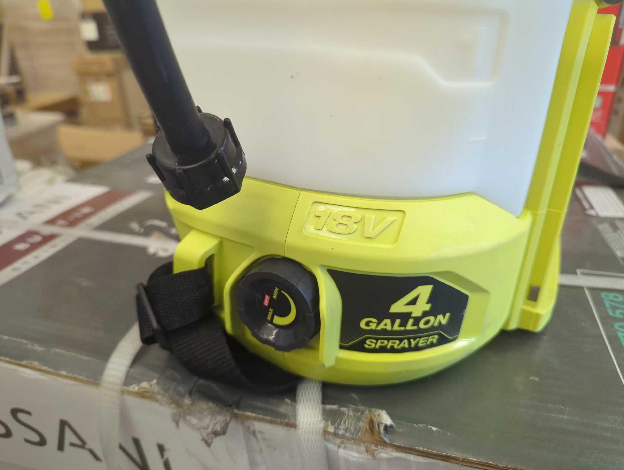 RYOBI (Tool ONLY) ONE+ 18V Cordless Battery 4 Gal. Backpack Chemical Sprayer (Tool ONLY) Model