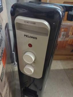 Pelonis 1,500-Watt Oil-Filled Radiant Electric Space Heater with Thermostat, Appears to be New in
