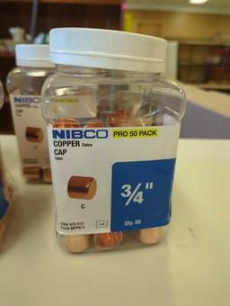 NIBCO 3/4 in. x 3/4 in. Copper Tube Cap Fitting Pro Pack (50-Pack). Comes as is shown in photos.
