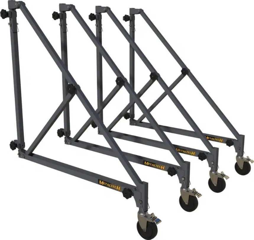 MetalTech 46 in. Outrigger Set for Indoor Scaffold, 1000 lbs. Load Capacity (Set of 4) (Caster