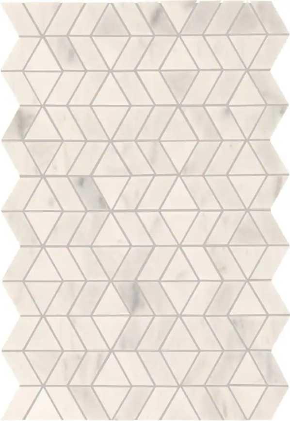 Lot of 30 Sheets of Daltile Xpress Mosaix Peel 'N Stick Frost White 18 in. x 12 Marble Zipper Mosaic