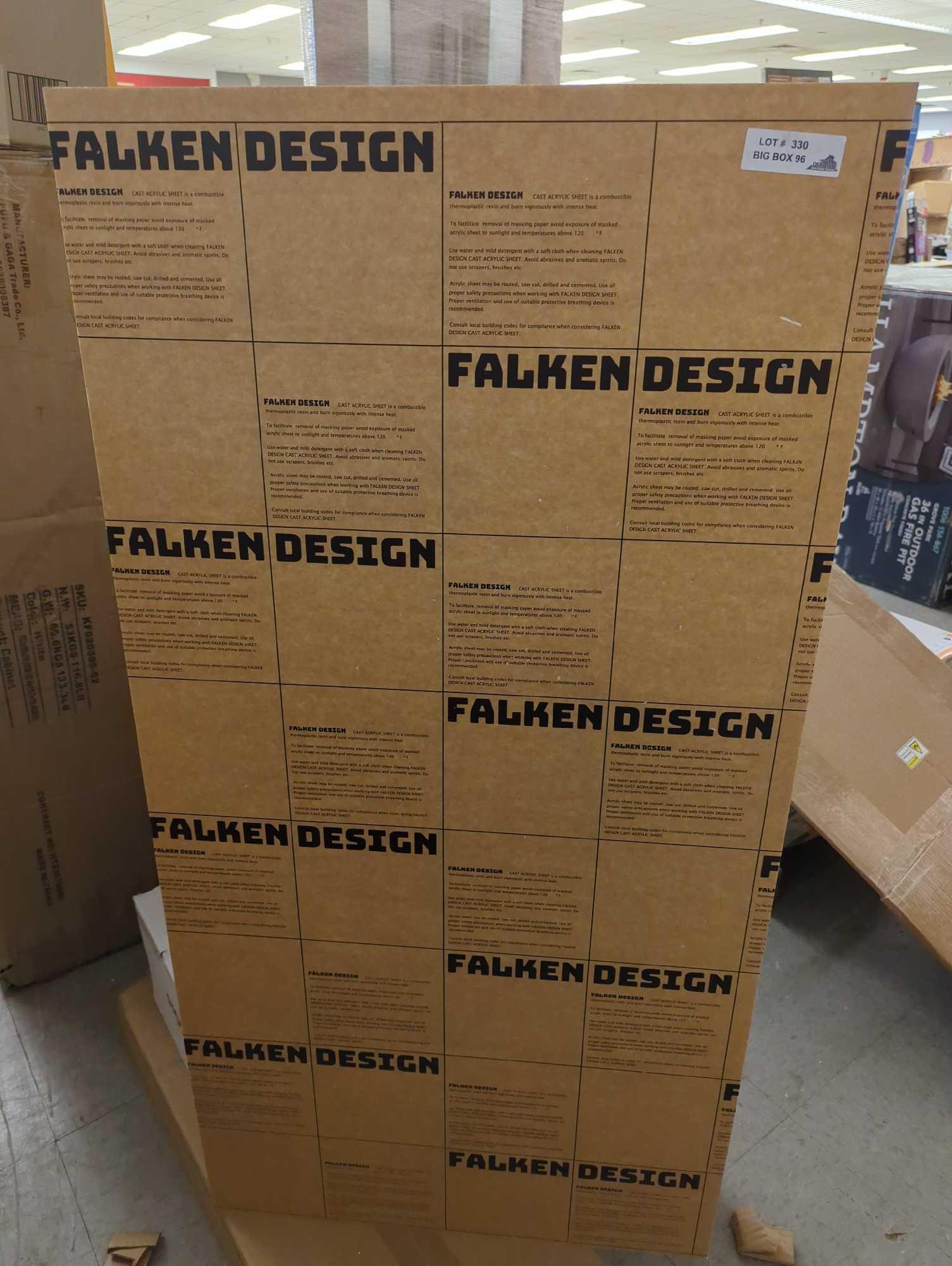 Falken Design 24 in. x 48 in. x 1/8 in. Thick Acrylic White Opaque 7508 Sheet, Appears to be New Out