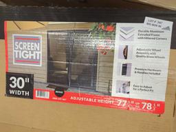 Screen Tight PSD30B Patio Screen Door, 30 in W, Sliding Screen, Aluminum, In Bronze Adjustable