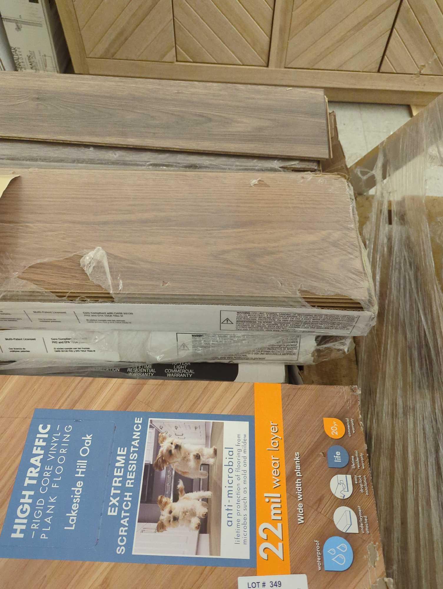 Pallet Lot of Assorted Flooring To Include, TrafficMaster Kellum Valley Oak Gunstock Brown 7 mm T x