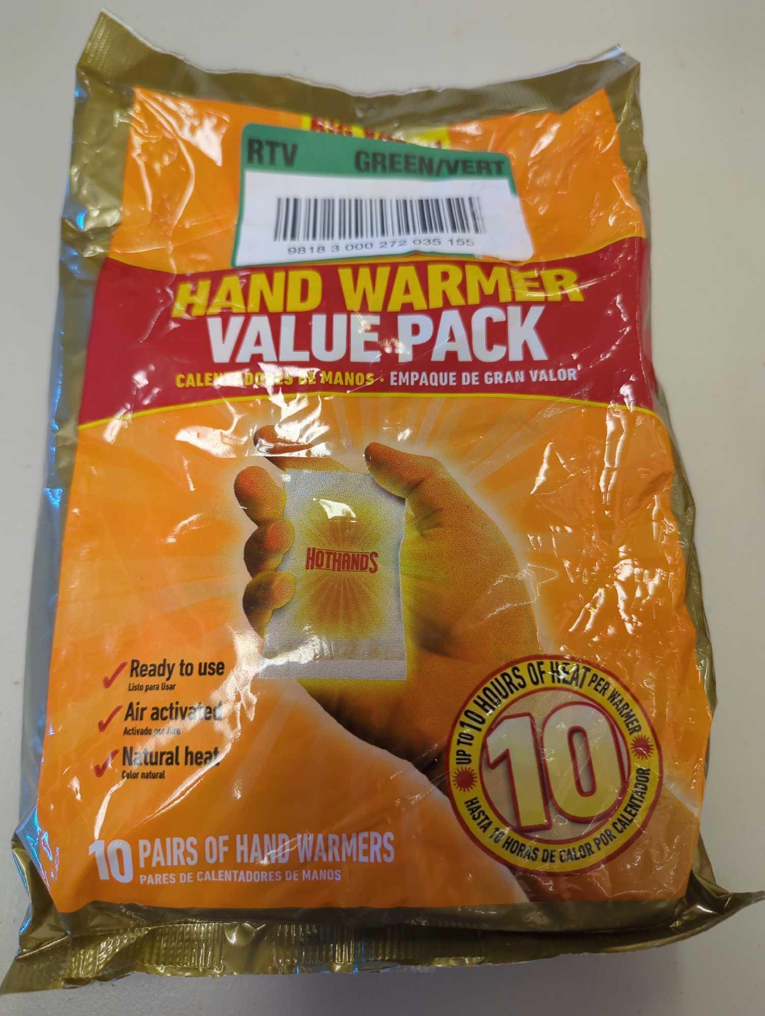 Lot of 2 HotHands Hand Warmer 10-Pair Value Pack and 6-Pair. Comes as is shown in photos. Appears to