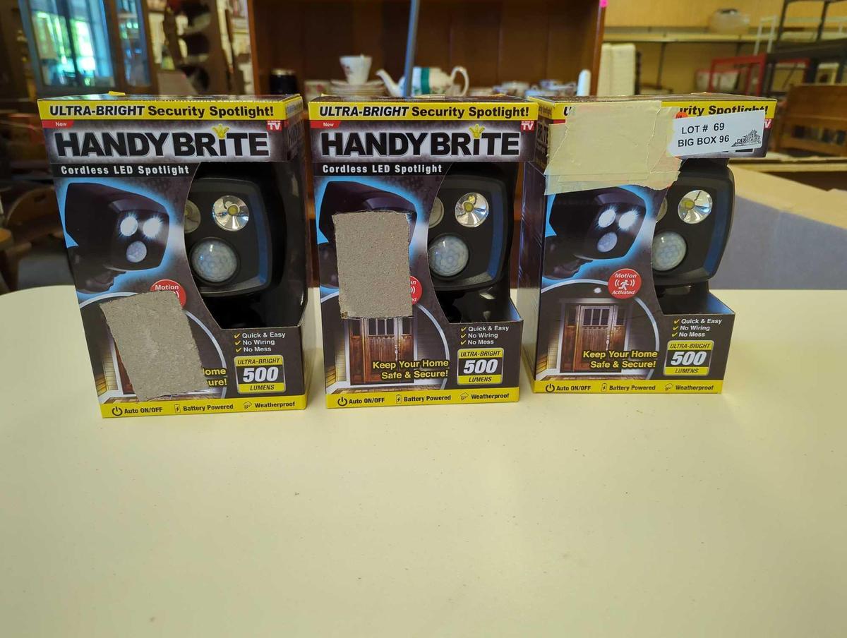 Ontel Handy Brite Ultra-Bright Cordless LED Security Spotlight, 500 Lumens, Motion-Activated,