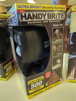 Ontel Handy Brite Ultra-Bright Cordless LED Security Spotlight, 500 Lumens, Motion-Activated,