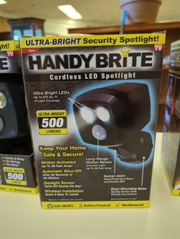 Ontel Handy Brite Ultra-Bright Cordless LED Security Spotlight, 500 Lumens, Motion-Activated,